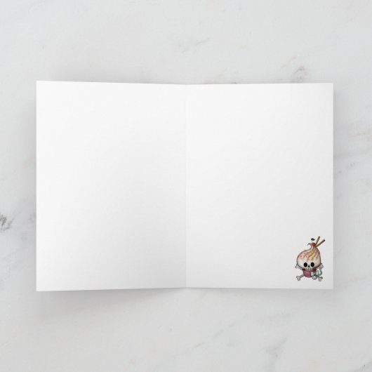 Carte Petit gâteau doux de crâne (Intérieur)