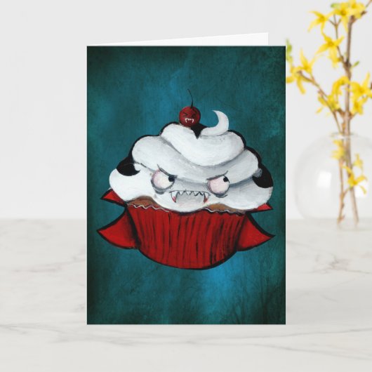 Carte Petit gâteau doux de vampire (Fleur jaune)