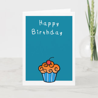 Carte Petit gâteau mignon de joyeux anniversaire