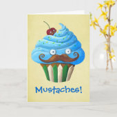 Carte Petit gâteau Mustached doux (Fleur jaune)