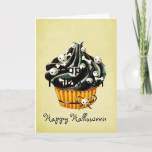 Carte Petit gâteau noir de Halloween