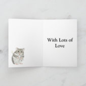 Carte Petit Hamster Assis Dans Le Tournesol Jaune (Intérieur)