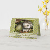 Carte Petit hérisson (Fleur jaune)