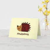 Carte Petit hérisson ! (Fleur jaune)