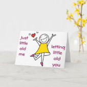 CARTE PETIT JE SOUHAITE PETIT ANNIVERSAIRE... (Fleur jaune)