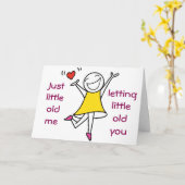 CARTE PETIT JE SOUHAITE PETIT ANNIVERSAIRE... (Fleur jaune)