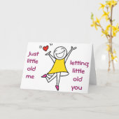 CARTE PETIT JE SOUHAITE PETIT ANNIVERSAIRE... (Fleur jaune)