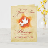 Carte Petit, jeune homme, Confirmation Félicitations (Fleur jaune)