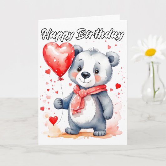 Carte Petit koala joyeux Joyeux Anniversaire (Petite plante)
