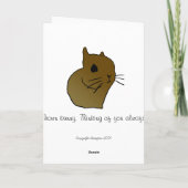 Carte petit lapin à oreilles courtes, je pense à toi... (Dos)