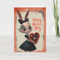 Petit lapin offrant des chocolats pour la fête des