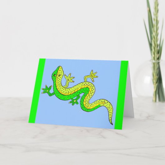 Carte petit lézard vert (Devant)