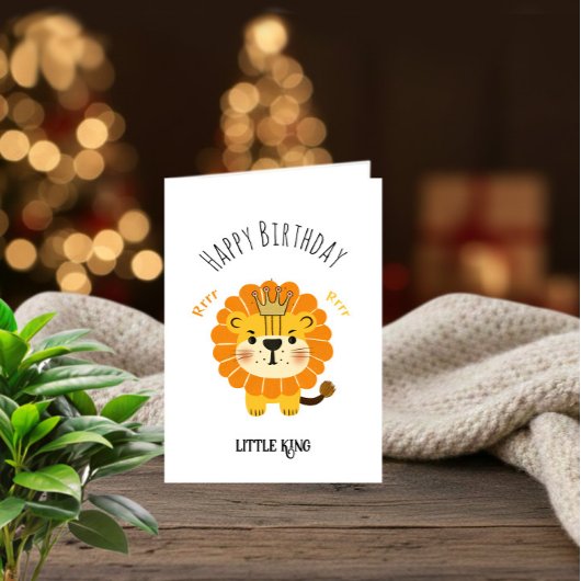 Carte Petit lion mignon