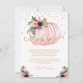 Carte Petit Merci de Baby shower Citrouille 4,5 x 6,25 (Devant)