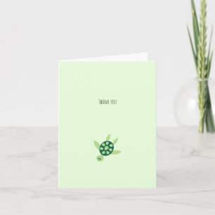 Carte Petit Merci de tortue verte
