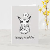 Carte Petit monstre mignon (Fleur jaune)