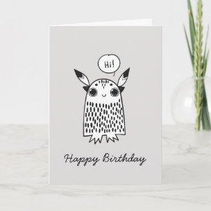 Carte Petit monstre mignon