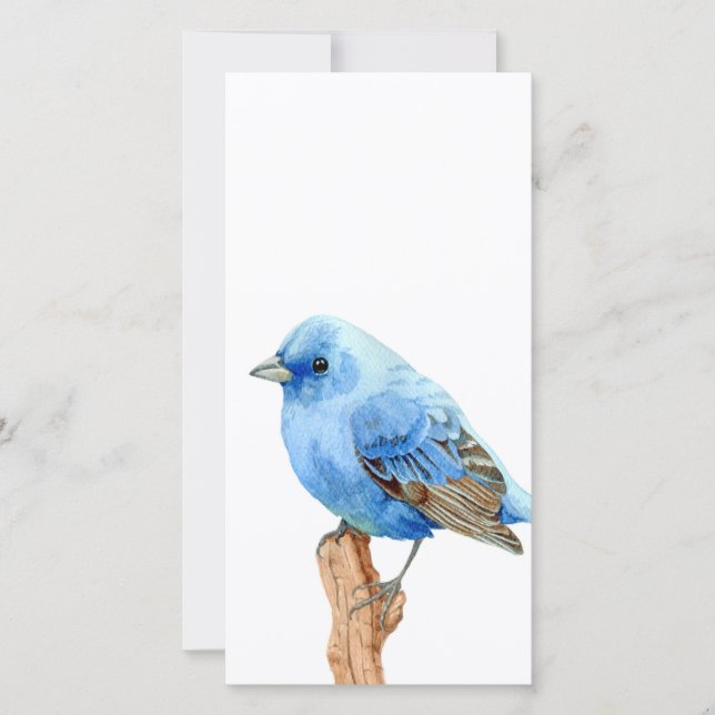 Carte Petit oiseau bleu (Devant)
