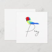 Carte Petit oiseau de prière (Devant / Derrière)