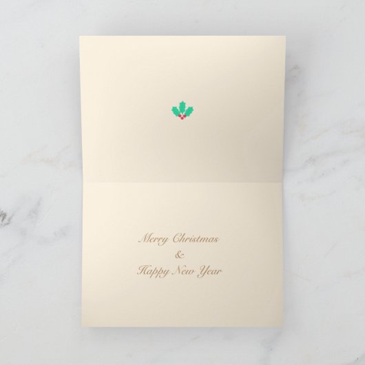 Carte Petit oiseau mignon de Noël (Intérieur)