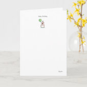 Carte PETIT OURS Anniversaire (Fleur jaune)