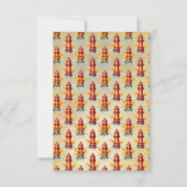 Carte Petit Ours Pompiers Baby Shower Lancer de Couches (Dos)