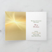 Carte Petit parapluie de fille et Noël de la chienne (Intérieur)