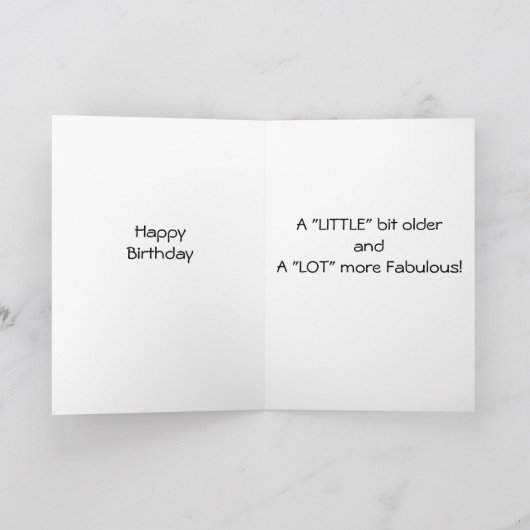 CARTE **PETIT PEU PLUS ANCIEN-BEAUCOUP PLUS FABULEUX* JU (Intérieur)