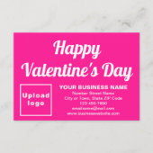 Carte petit plat rose Saint-Valentin (Devant)