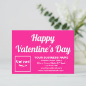 Carte petit plat rose Saint-Valentin (Debout devant)