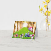 Carte Petit Poney et Licornes (Fleur jaune)