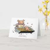 Carte Petit porc (Fleur jaune)