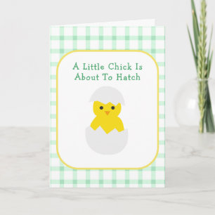 Carte Petit poussin à éclore Baby Shower pour bébé de ge