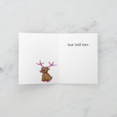 Carte Petit Renne au Nez Rouge - Joyeux Noël (Intérieur)