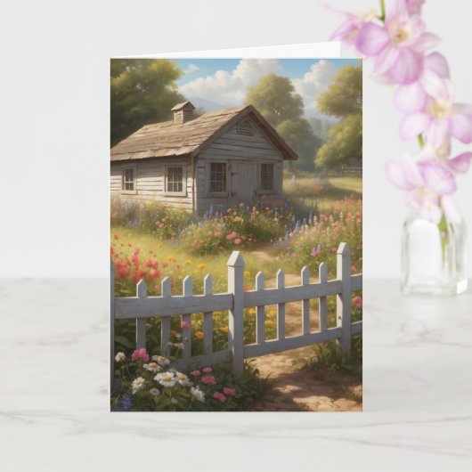 Carte Petit Shed dans le pays vide (Orchidée)