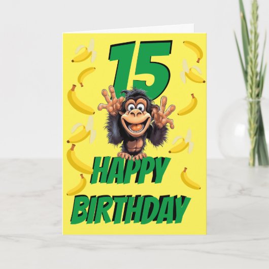 Carte petit singe fou (Devant)