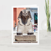 Carte Petit Sphinx à l'extérieur du Musée du Caire, Égyp (Devant)