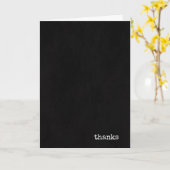 Carte petit texte de remerciement en noir (Fleur jaune)