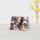 Carte Petite Américaine Priant (Fleur jaune)