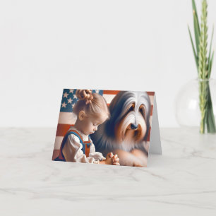 Carte Petite Américaine Priant