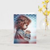 Carte Petite Américaine Priant (Fleur jaune)