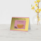 Carte Petite amie, c'est l'heure du café (Fleur jaune)