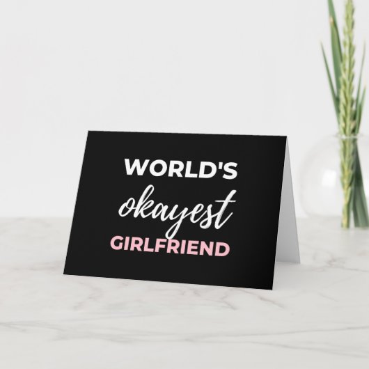 Carte Petite amie la plus correcte du monde (Devant)