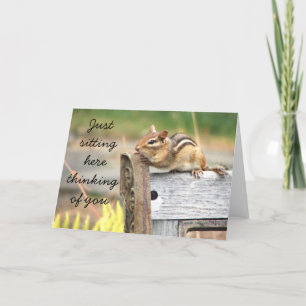 Carte Petite chipmunk qui pense à toi