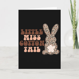 Carte Petite Demoiselle Lapin Léopard Guépard Mignon Cot