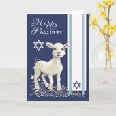 Carte Petite étoile et Tallit d'agneau de pâque (Fleur jaune)