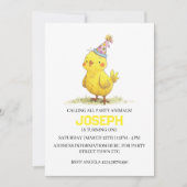 Carte Petite ferme de poussins Anniversaire poulet (Devant)