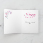 Carte Petite-fille 18e anniversaire Rose rose Floral (Intérieur)