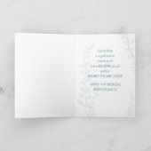 Carte Petite-fille 44e anniversaire religieux Main verte (Intérieur)