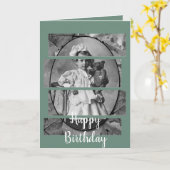 CARTE PETITE FILLE ADORABLE AVEC TEDDY BEAR DOLL 1900 (Fleur jaune)